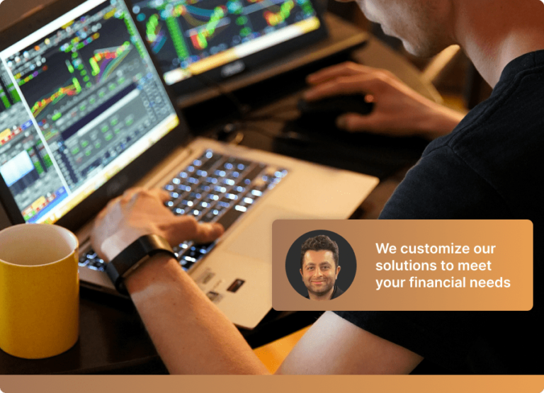 Trader working with organized accounting support