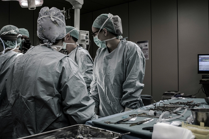 Surgical team at work, supported by specialized healthcare accounting